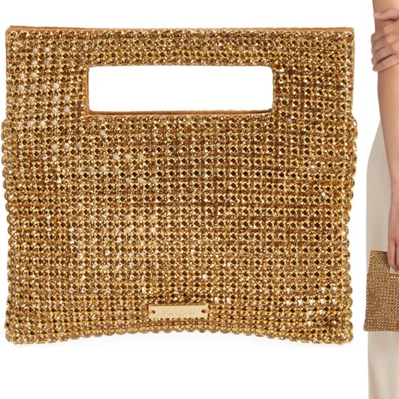 cult gaia Handbags - Cult gaia champagne Lucinda top handle clutch